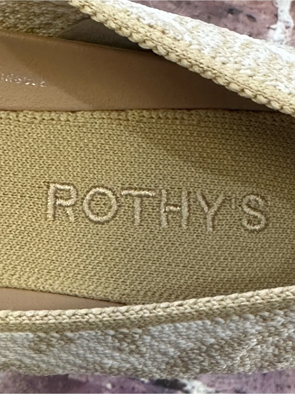 Rothy's The Max Square Flat Beige Cream Knit Ballet Flats NWOB Never Worn Size 9
